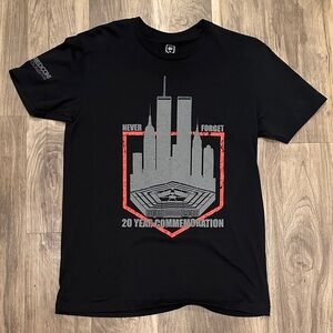 🗽 9/11 Tribute “Never Forget” 20-Year Commemoration Tee - RC1 Black Shirt